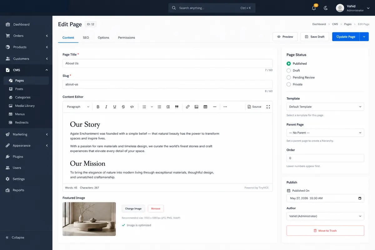 Admin dashboard project preview 3