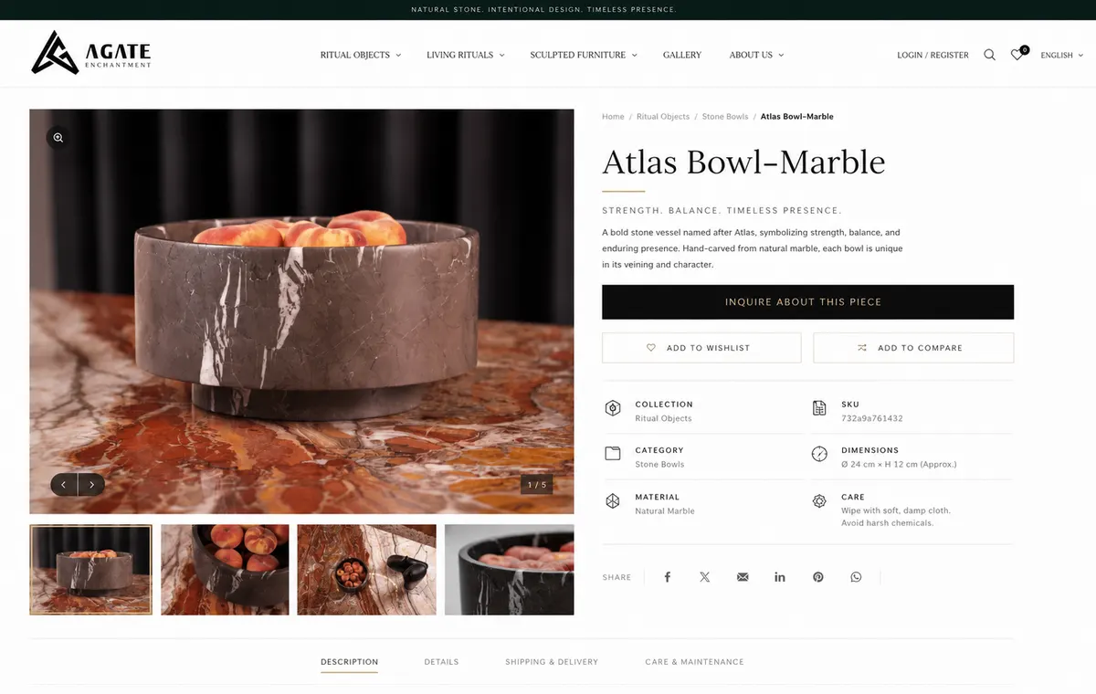 Agate Art product detail experience